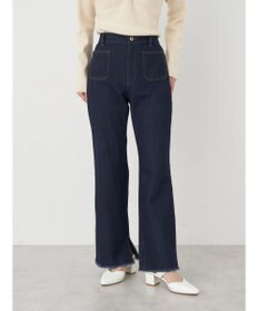 earth music&ecology フロントポケットフレアデニム