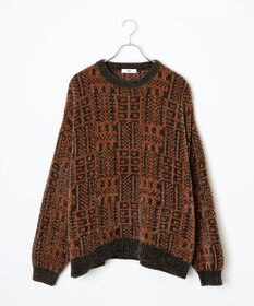 WEGO ベロアモール総柄プルオーバー