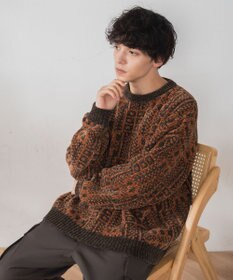 WEGO ベロアモール総柄プルオーバー