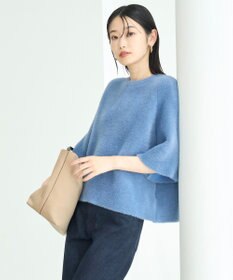 UNFILO L ナイロンシャギー  ハーフスリーブ プルオーバー