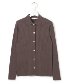 23区 【先行予約】ワイドリブ ポロニット カーディガン