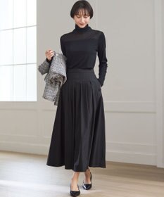 23区 【撥水加工/洗える】ブライトタフタ タック スカート