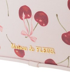 Maison de FLEUR チェリー柄ボストンバッグ