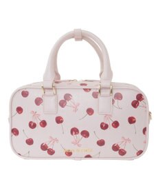 Maison de FLEUR チェリー柄ボストンバッグ