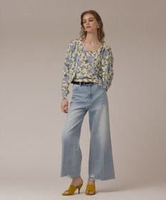 GRACE CONTINENTAL ローズプリントニットカーディガン