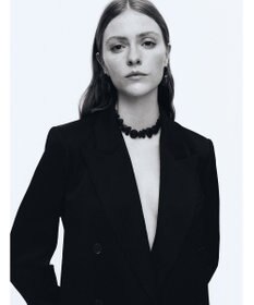 JOSEPH テクスチャードビスコース　ダブルブレステッドジャケット