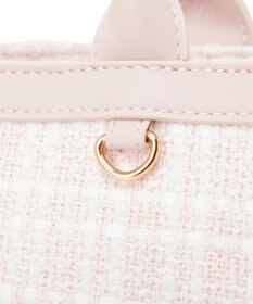 Maison de FLEUR スカーフ付きツイードスクエアトートバッグ