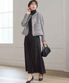 23区 【撥水加工/洗える】ブライトタフタ タック スカート