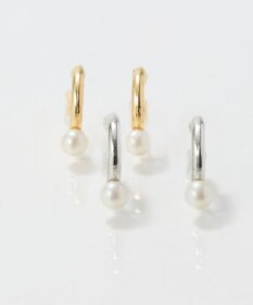 Phoebe 〈痛くないシリーズ/金属アレルギー対応〉ソロパールフープライトフィットイヤリング　ゴールド/ニッケルフリー