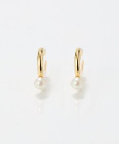 Phoebe 〈痛くないシリーズ/金属アレルギー対応〉ソロパールフープライトフィットイヤリング　ゴールド/ニッケルフリー