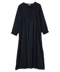 CRAFT STANDARD BOUTIQUE インド綿混キルト切替花柄ワンピース