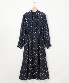 組曲 【前後着用可】シフォンオーガンプリント ボウタイワンピース