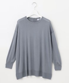 J.PRESS LADIES L 【洗える】 シルキーレーヨンストレッチ オーバーサイズ ニット