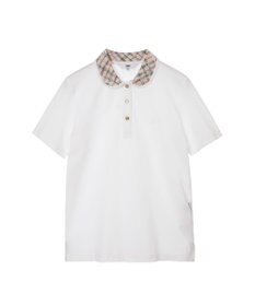 DAKS オリジナルカノコ ポロシャツ ハウスチェックレース衿