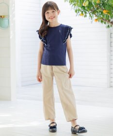 組曲 KIDS 【150-160㎝】 フルールフリルTシャツ