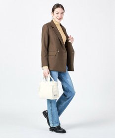 LeSportsac SMALL TWO WAY DENIM TOTE/ホワイトデニム/クリームシェルパ