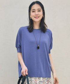 自由区 【カタログ掲載・接触冷感・UVケア・洗える】ドレーピードルマンスリーブ ニットソー