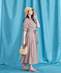 Tiaclasse 【洗える】シャツワンピース