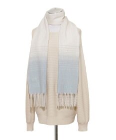 MOONBAT FURLA(フルラ）ウール100％ オンブレー チェックマフラー