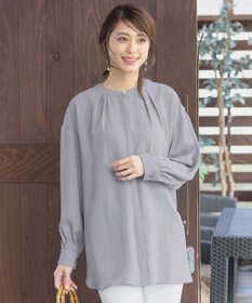 Tiaclasse L 【洗える】とろみシャツチュニック