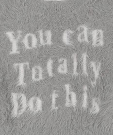 WEGO ロゴシャギーショートニット