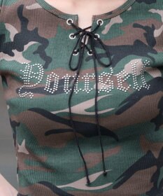 WEGO グラフィックレースアップちびT