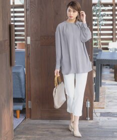 Tiaclasse L 【洗える】とろみシャツチュニック