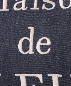 Maison de FLEUR デニムブランドロゴスクエアトートバッグ