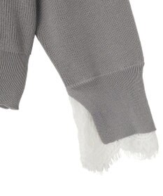 earth music&ecology レーストリムカーディガン