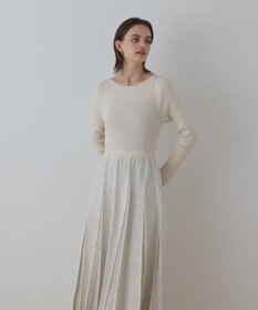 GRACE CONTINENTAL ラメモールニットジャガードワンピース