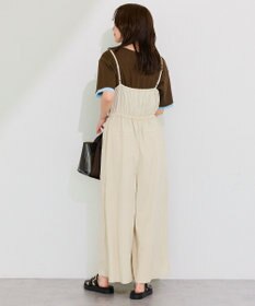 Green Parks 胸元バルーンワイドシルエットサロペット