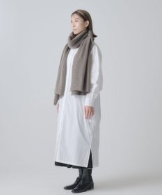 AND WOOL ホワイトカシミヤ100%の大判ストール