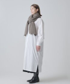 AND WOOL ホワイトカシミヤ100%の大判ストール