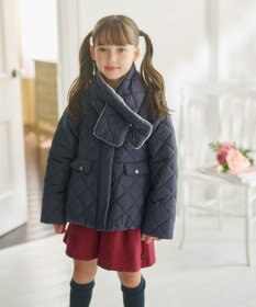 組曲 KIDS 【110-140㎝】マフラー付き中綿キルト アウター
