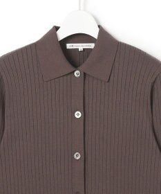 23区 【先行予約】ワイドリブ ポロニット カーディガン