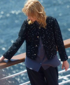 フラワースパンコール ツイードジャケット / 組曲 L | ファッション フラワースパンコール ツイードジャケット / 組曲 L | ファッション