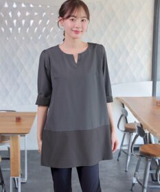 Tiaclasse L 【新色追加】バイカラーチュニック