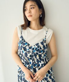 YECCA VECCA コットンスムースノースリーブトップス