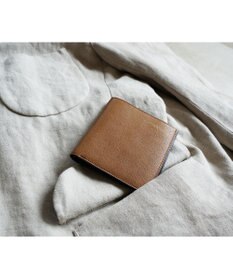 genten スクエアウォレット ラクダ革二つ折り財布