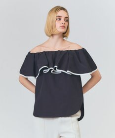 GRACE CONTINENTAL ラッフルトリミングブラウス