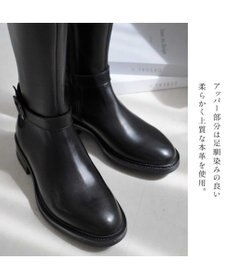 Pointer 本革ベルトデザイン 裏起毛 ロングブーツ