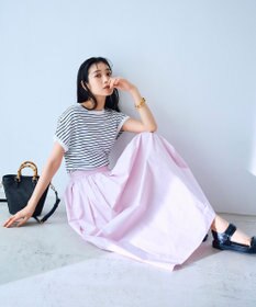 uncrave 【洗濯機洗い可】カラータイプライター フレアスカート（uncrave WHITE）