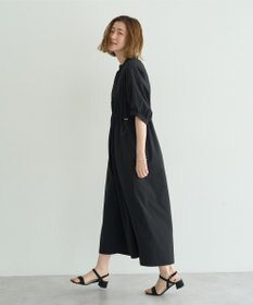 YECCA VECCA <<UVカット>>ドロストギャザー袖ワンピース