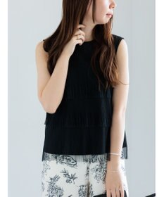 Te chichi ティアードチュールプリーツブラウス