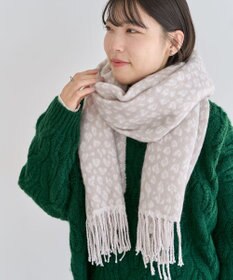 Green Parks レオパードジャガードストール