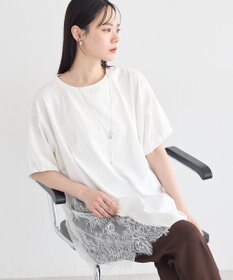 earth music&ecology アシメレースビッグTシャツ