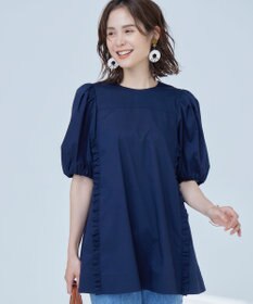 組曲 コットンローン ボリュームスリーブブラウス