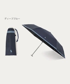 MOONBAT 【 遮光率100％/遮熱/UV/軽量】POLO RALPH LAUREN（ポロ ラルフローレン）晴雨兼用日傘 ワンポイント ポロポニー バイカラー  折りたたみ傘