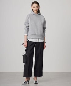 ICB L 【CLASSY.1月号掲載・2WAY・洗える】 クリアサテン ワイドストレートパンツ