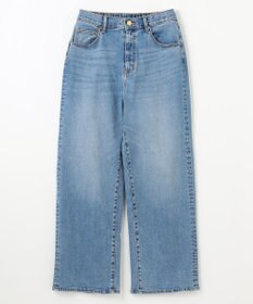 ANY L 【洗濯機可/ウエストゴム/ストレッチ】ワイドデニムパンツ